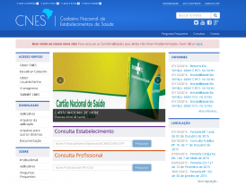 Tela de Acesso Principal ao site do CNES